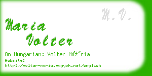 maria volter business card